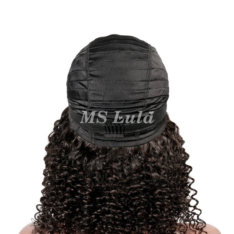 Kinky Curly Wig With Bangs Machine-made Wig For Black Women - 图片 9